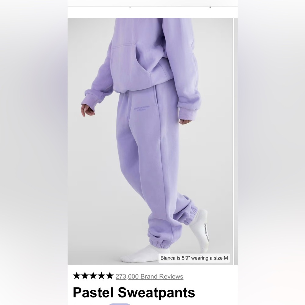 Comfrt Small Pastel Lavender Oversized Sweatpants - EUC